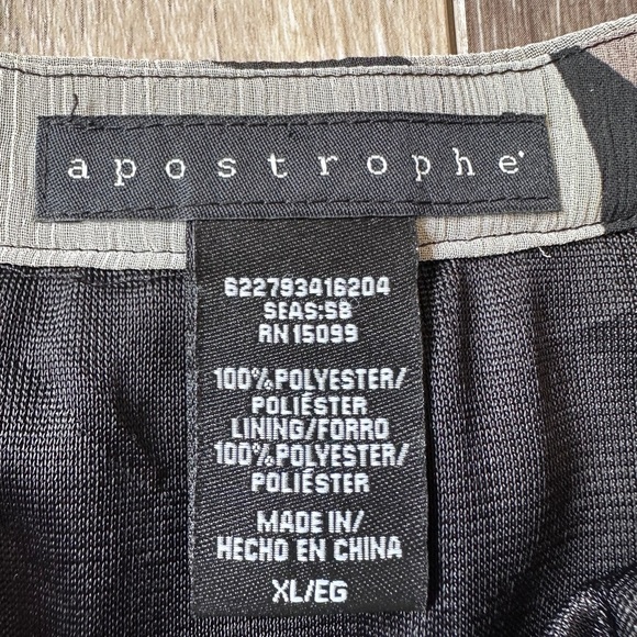 🛍️apostrophe Beautiful lining long sleeve blouse Size X-LARGE - Picture 10 of 10